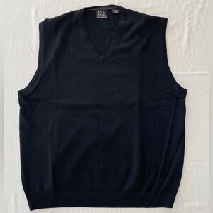 Jos. A. Bank Black Sweater Vest Size Large